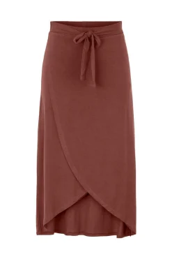 Saia Midi Com Fecho Em Forma De Laco.