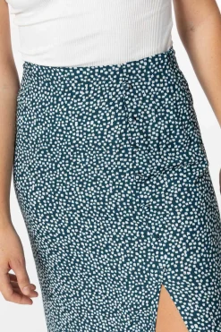 Saia Midi Estampado Floral