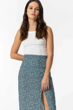 Saia Midi Estampado Floral