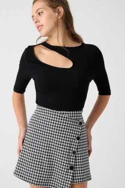 Saia-Calca Jacquard Botoes