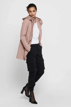 Sobretudo Com Capuz E Fecho-Eclair