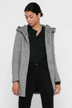 Sobretudo Com Capuz E Fecho-Eclair