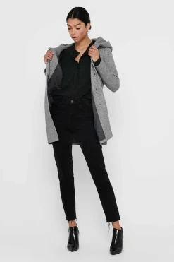 Sobretudo Com Capuz E Fecho-Eclair