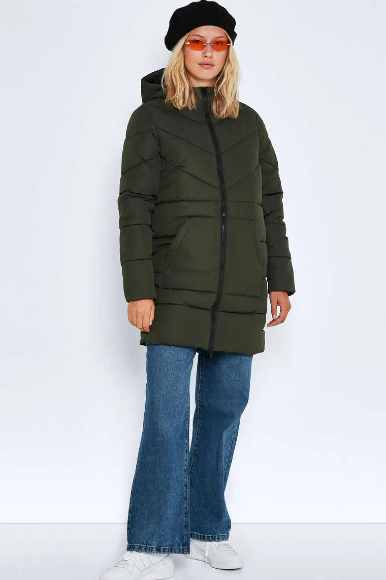 Sobretudo Comprido Acolchoado