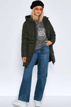 Sobretudo Comprido Acolchoado