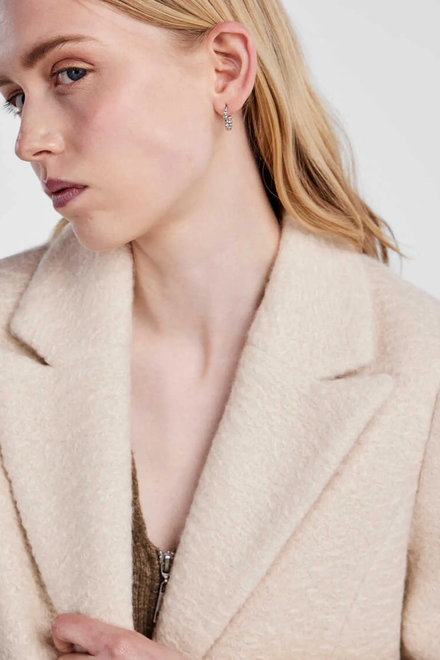 Sobretudo Gola De Lapela