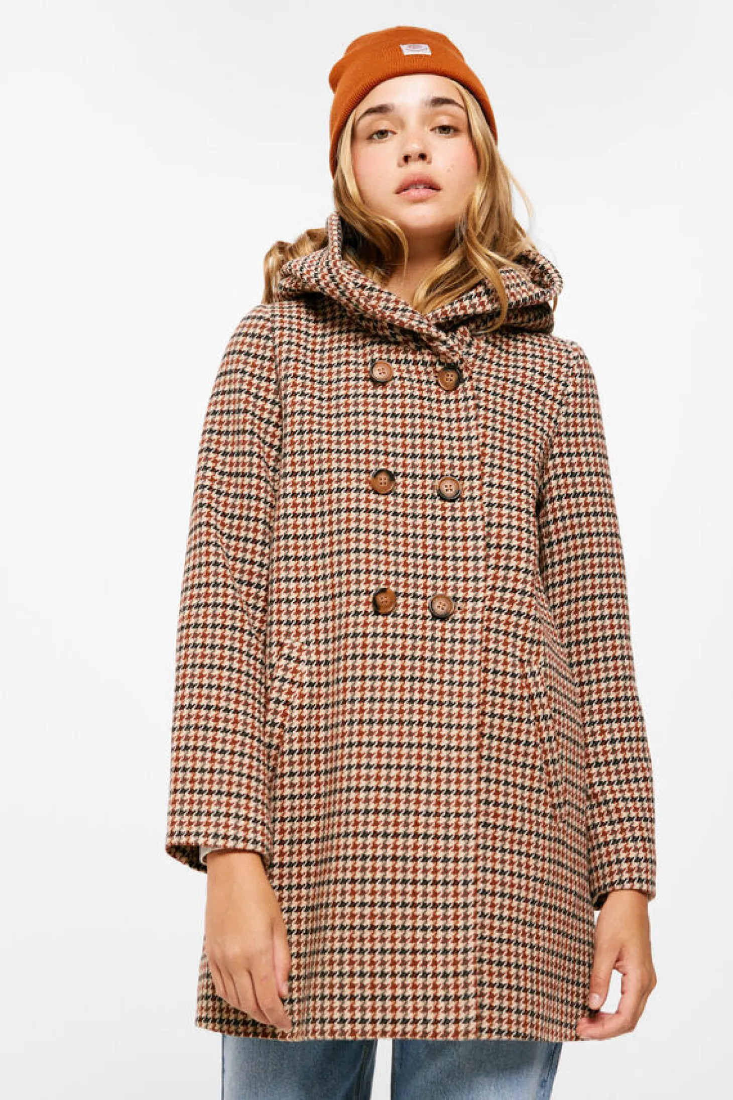 Sobretudo Xadrez Capuz La