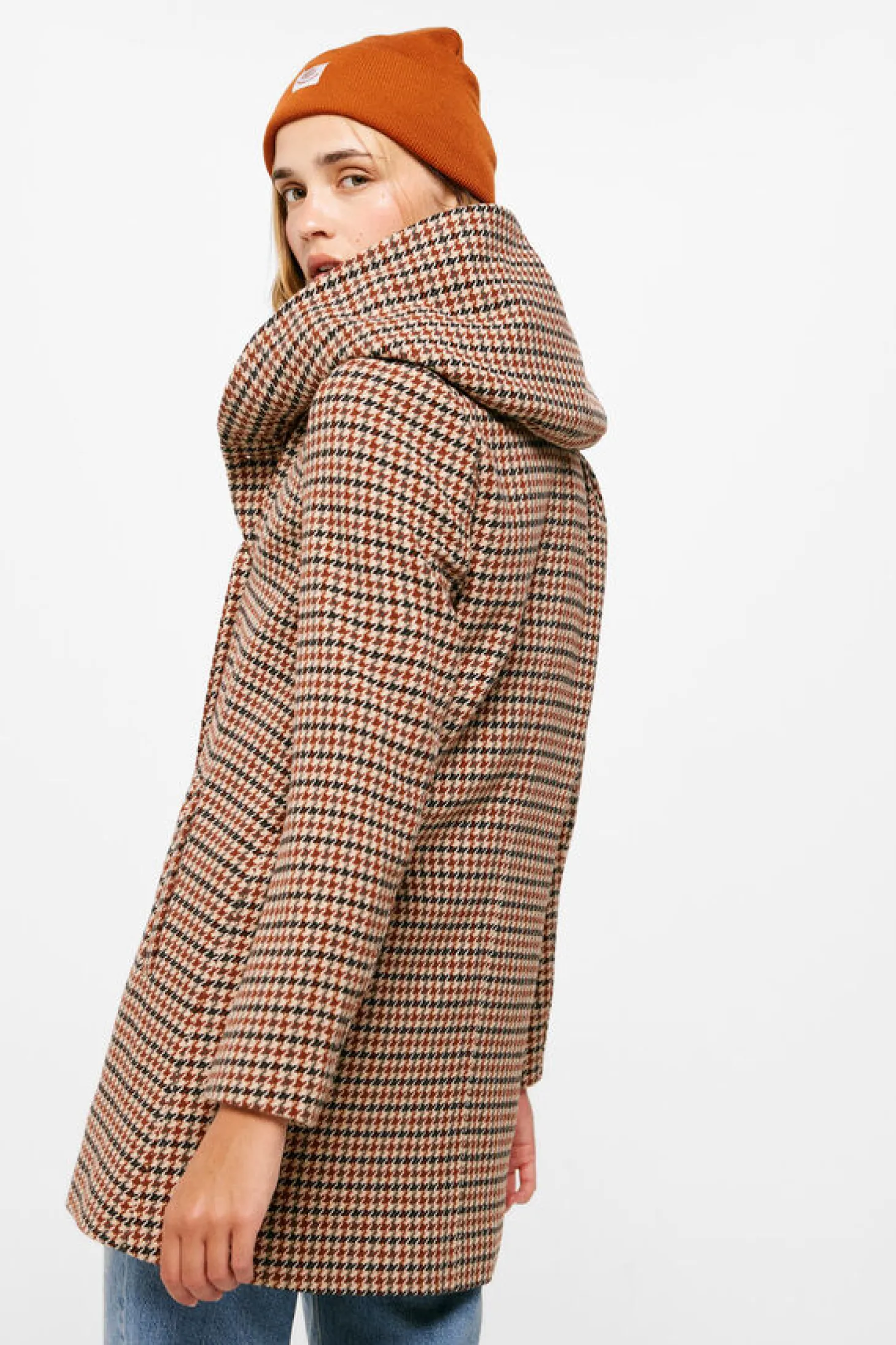 Sobretudo Xadrez Capuz La