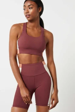 Soutien Desportivo Color Block Grena 4D Stretch