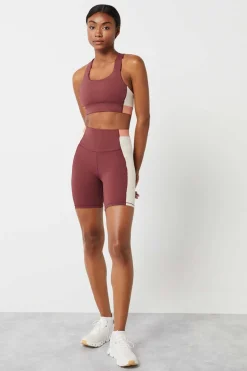 Soutien Desportivo Color Block Grena 4D Stretch