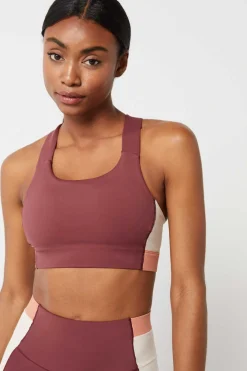 Soutien Desportivo Color Block Grena 4D Stretch