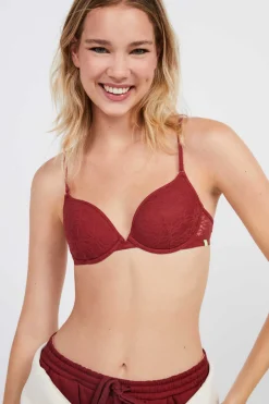 Soutien Enchimento Renda Escuro