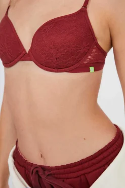 Soutien Enchimento Renda Escuro