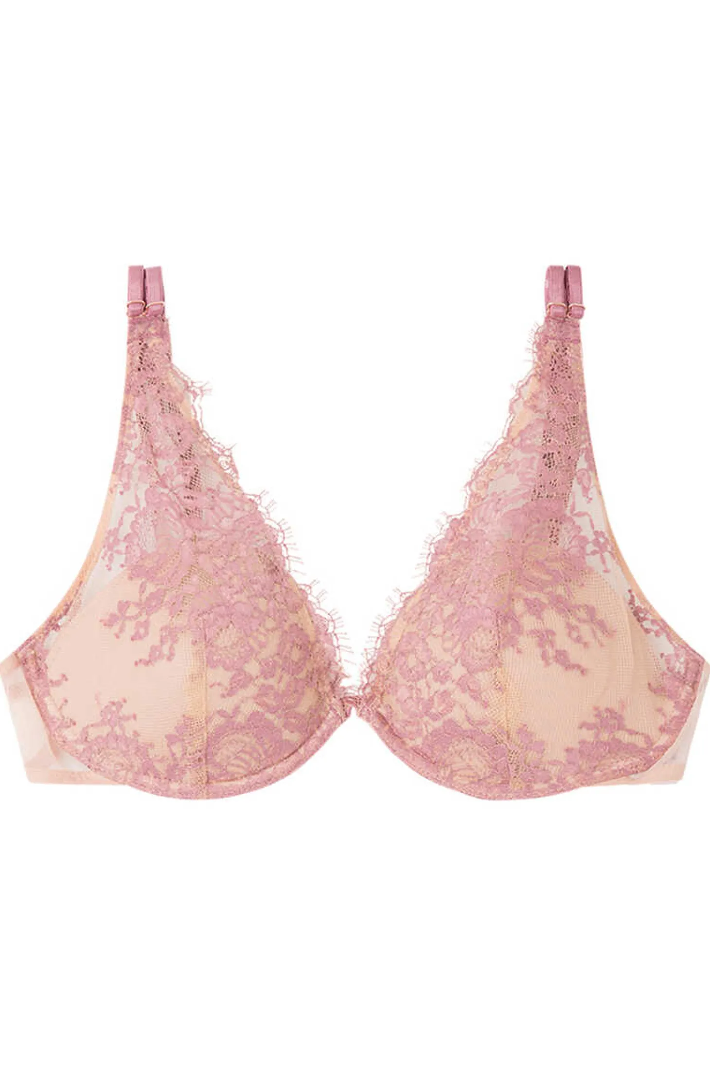 Soutien Push Up Com Enchimento De Renda E Mesh Em