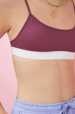 Soutien Top Algodao Bordeaux