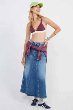 Soutien Top Triangular Algodao Bordeaux