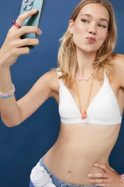 Soutien Top Triangular Algodao Branco