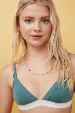 Soutien Top Triangular Algodao Escuro