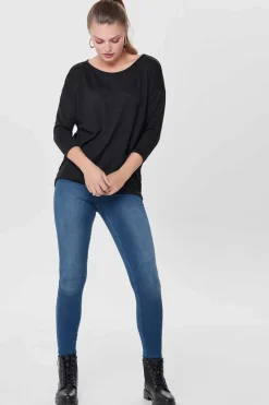 Sweater Manga Comprida E Gola Redonda