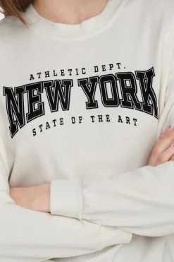 Sweatshirt Algodao Mensagem Bordada