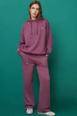 Sweatshirt Capuz Felpa Bordeaux Logo