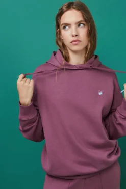 Sweatshirt Capuz Felpa Bordeaux Logo