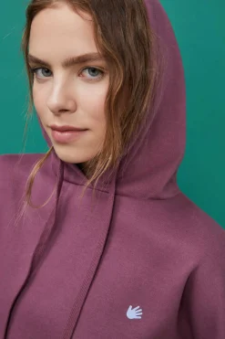 Sweatshirt Capuz Felpa Bordeaux Logo