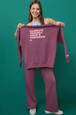 Sweatshirt Capuz Felpa Bordeaux Logo