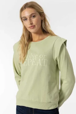 Sweatshirt Com Texto Bordado