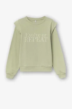 Sweatshirt Com Texto Bordado