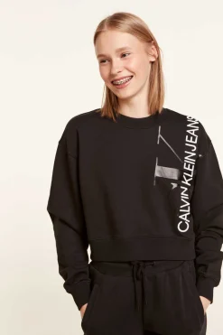 Sweatshirt De Manga Comprida E Gola Caixa