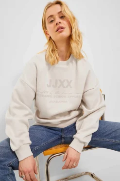 Sweatshirt De Mulher Estampado Logo