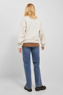 Sweatshirt De Mulher Estampado Logo