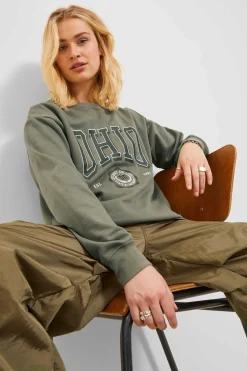 Sweatshirt De Mulher Estampado College