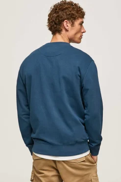 Sweatshirt De Pescoco Redondo Com Logotipo Circular