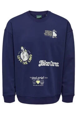 Sweatshirt Estampado Gola Redonda