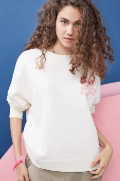 Sweatshirt Felpa Branca Logo Manga