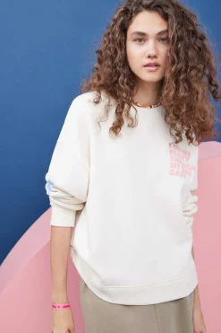 Sweatshirt Felpa Branca Logo Manga