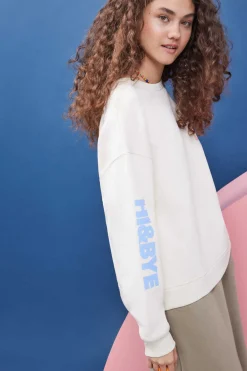 Sweatshirt Felpa Branca Logo Manga