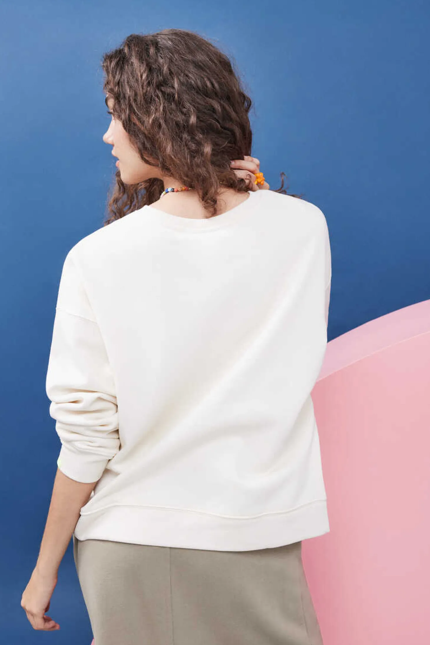 Sweatshirt Felpa Branca Logo Manga