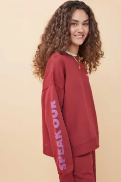 Sweatshirt Felpa Vermelha Logo Manga