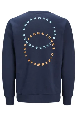Sweatshirt Gola Redonda Estampado Traseiro