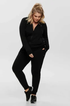 Sweatshirt Grande Com Fecho-Eclair E Gola Alta