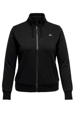 Sweatshirt Grande Com Fecho-Eclair E Gola Alta