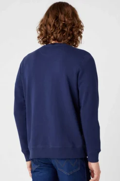 Sweatshirt Marinho De Ajuste Regular