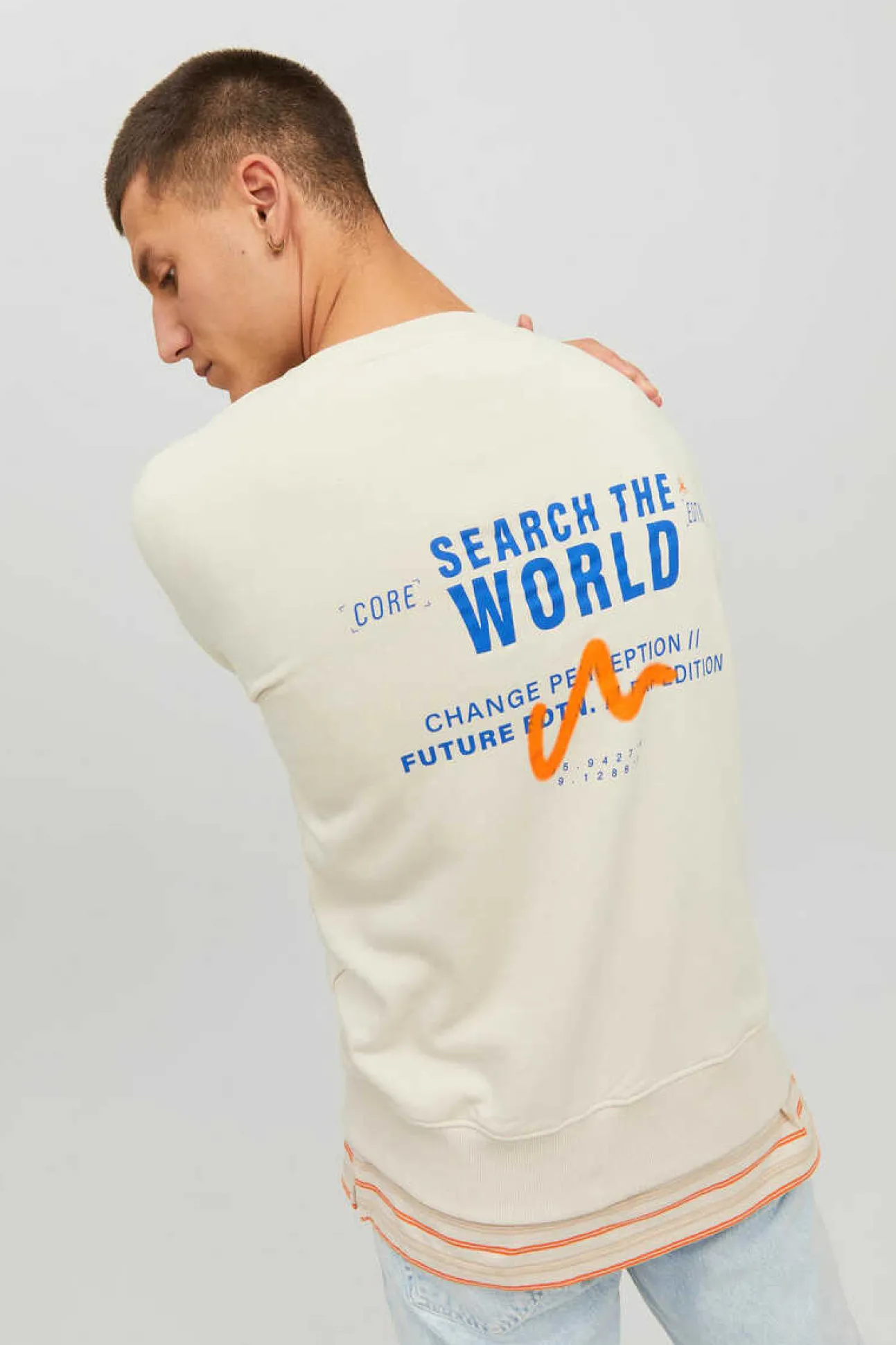 Sweatshirts Corte Descontraido Gola Redonda