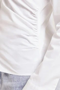 Tailliertes Hemd Mit V-Ausschnitt