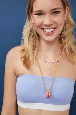 Top Bandeau Algodao Claro