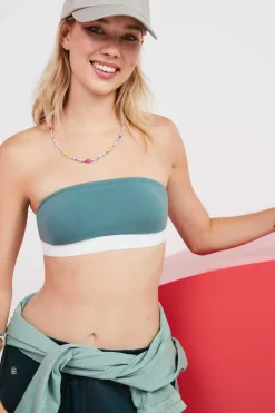 Top Bandeau Algodao Escuro