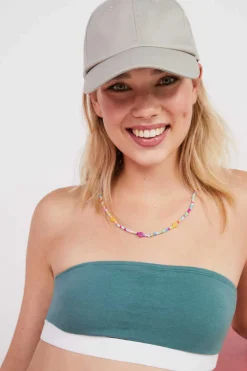 Top Bandeau Algodao Escuro